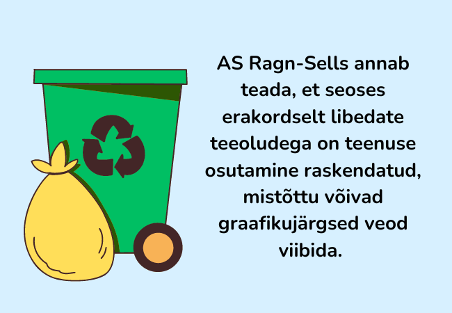 AS Ragn-Sells annab teada, et seoses erakordselt libedate teeoludega on teenuse osutamine raskendatud.png