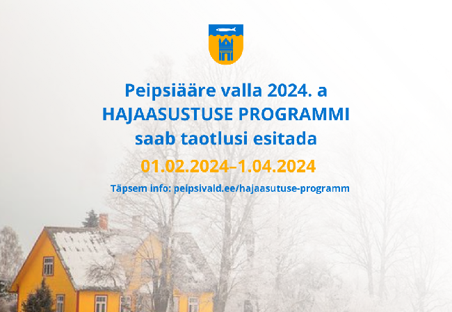 Hajaasustuse 2024. a programmi taotlusi saab esitada 1. veebruarist.png