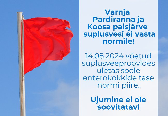 Varnja Pardiranna ja Koosa paisjärve ujumiskohtade suplusvesi ei vasta normile.png